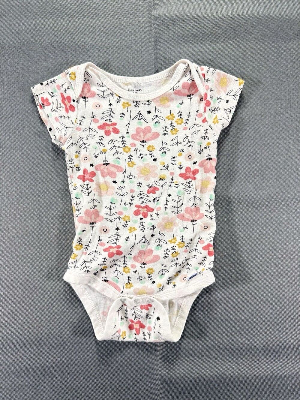 Gerber Floral Bodysuit Size 6-9m